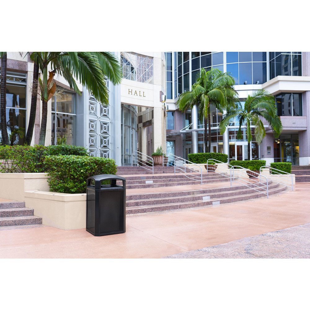 Rubbermaid Decorative Metal Panels, Large, Black, 20.72" × 0.5" × 34.33" - 2182676