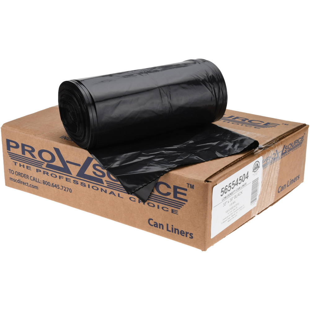 PRO-SOURCE Medium Duty Trash Bags: 33 gal, 0.65 mil, Pack of 250 - PSRB4031