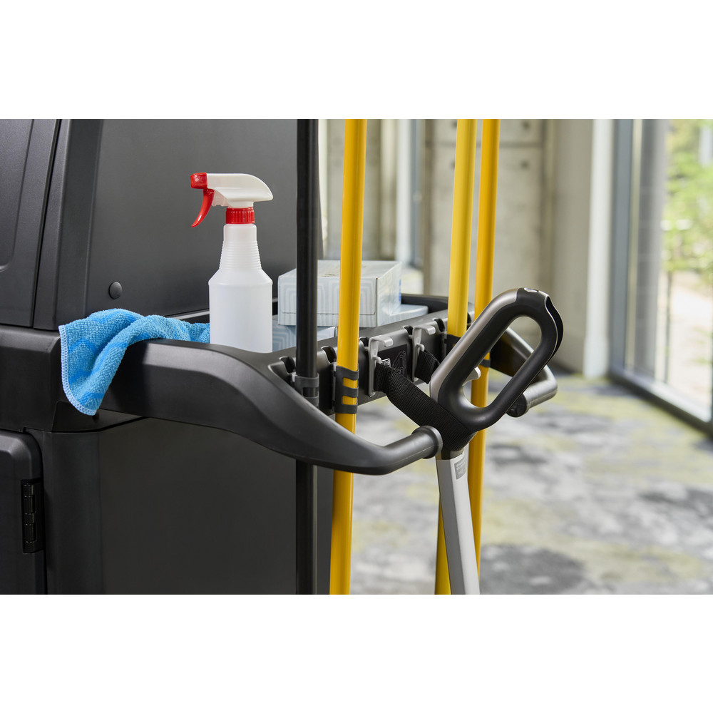 Rubbermaid Janitor Cart Accessories: Tool Clip, Resin, Plastic - 2202571