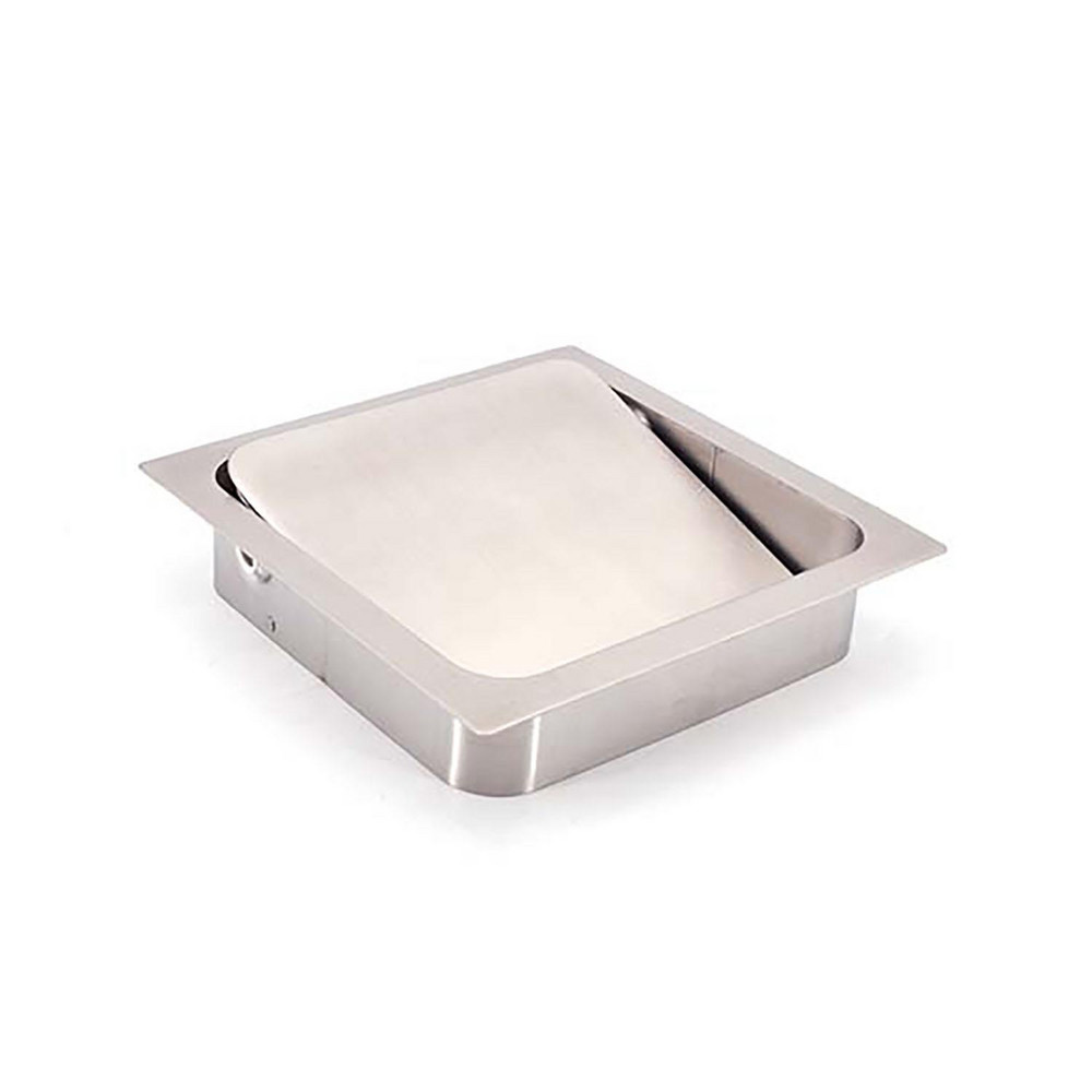 Sugatsune Trash Receptacle Access Doors: 304 Stainless Steel, Yes, Horizontal or Vertical, 1.9685 - AD-KH020-HL