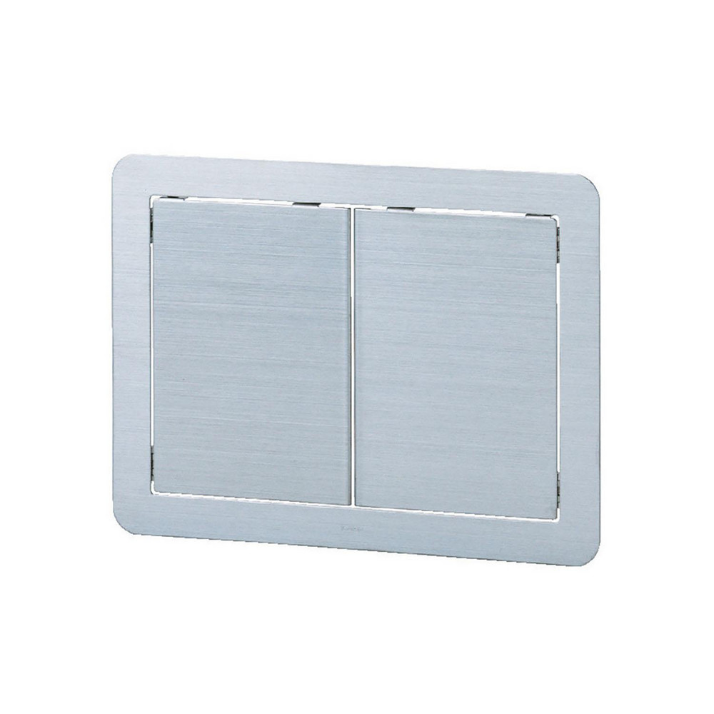 Sugatsune Trash Receptacle Access Doors: 304 Stainless Steel, Yes, Horizontal or Vertical, 1.9685 - AD-KH020-HL