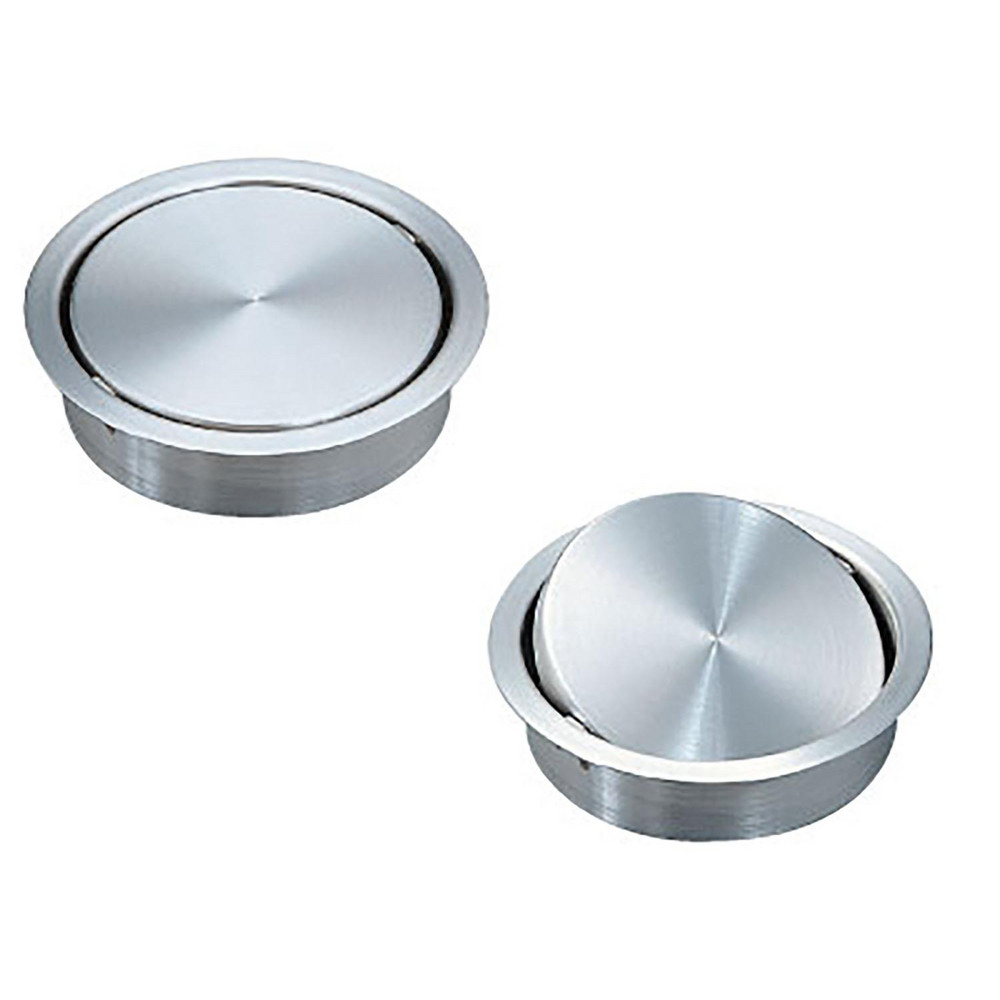 Sugatsune Trash Receptacle Access Doors: 304 Stainless Steel, Yes, Horizontal or Vertical, 1.9685 - AD-KH020-HL