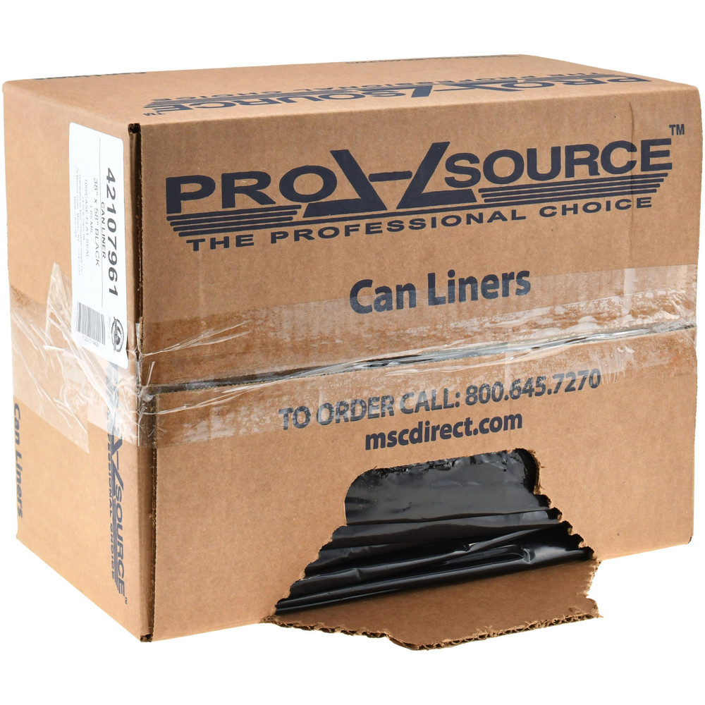 PRO-SOURCE Contractor Trash Bags: 60 gal, 1.65 mil, Pack of 100 - PST3858XXHFB