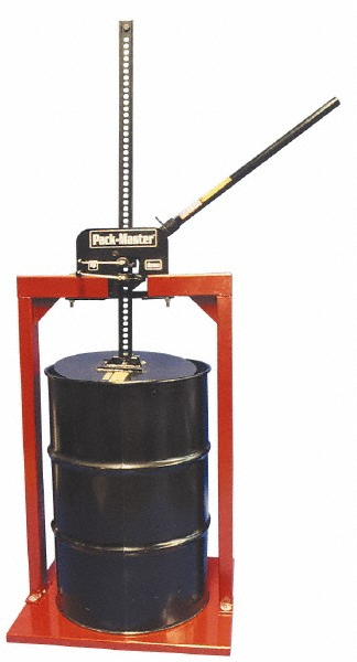 Vestil Trash Compactors & Crushers: Drum Crusher, 38000 lb, Drums Up to 55 Galllons - HDC-905-IDC/230V