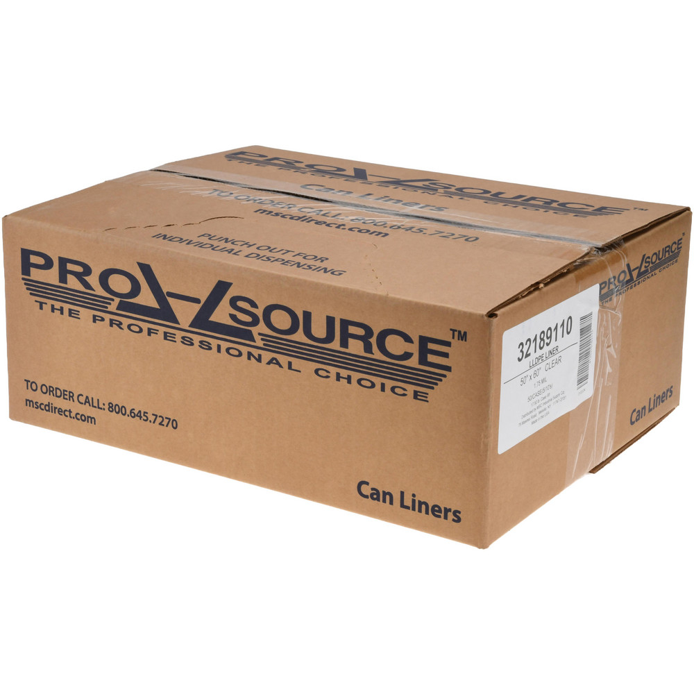 PRO-SOURCE Contractor Trash Bags: 60 gal, 1.75 mil, Pack of 50 - PSRST5060175C