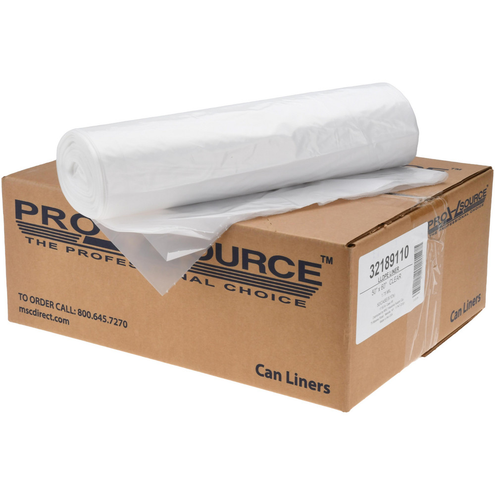 PRO-SOURCE Contractor Trash Bags: 60 gal, 1.75 mil, Pack of 50 - PSRST5060175C