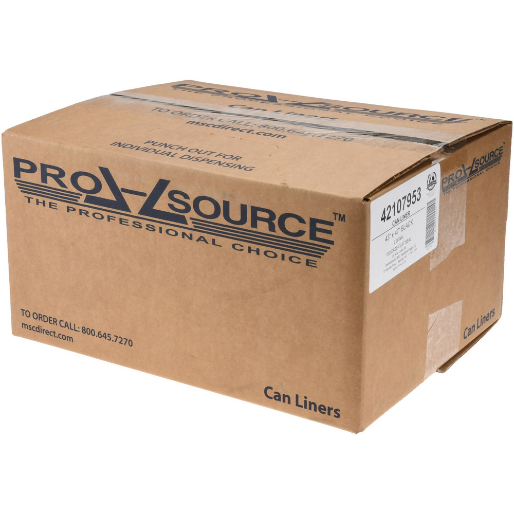 PRO-SOURCE Contractor Trash Bags: 56 gal, 2 mil, Pack of 100 - PSM4761FB