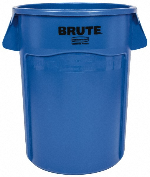 Rubbermaid Trash Can: 10 gal, Round, Yellow - FG261000YEL