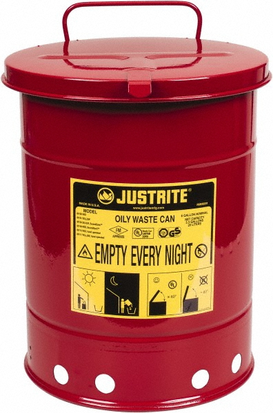 Made in USA Decorative Indoor Waste Receptacle: 7 gal, Rectangle - U450-7