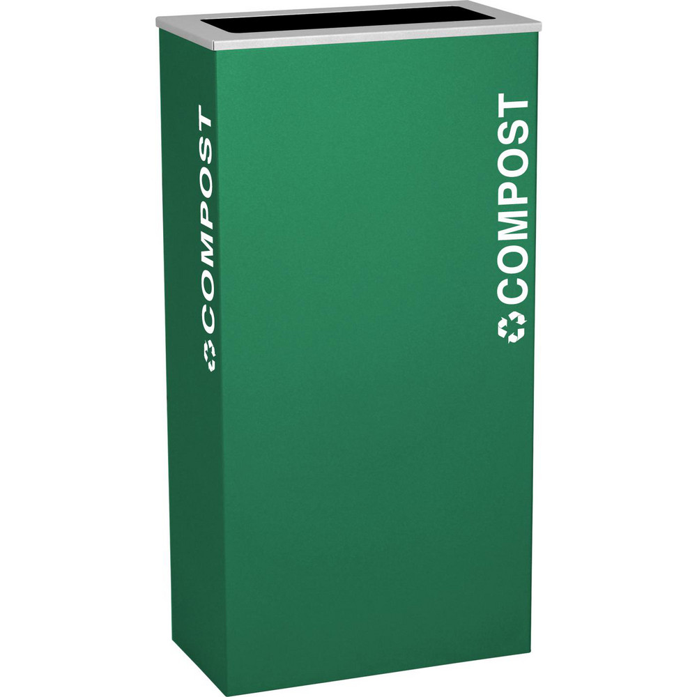 Made in USA Decorative Indoor Waste Receptacle: 7 gal, Rectangle - U450-7