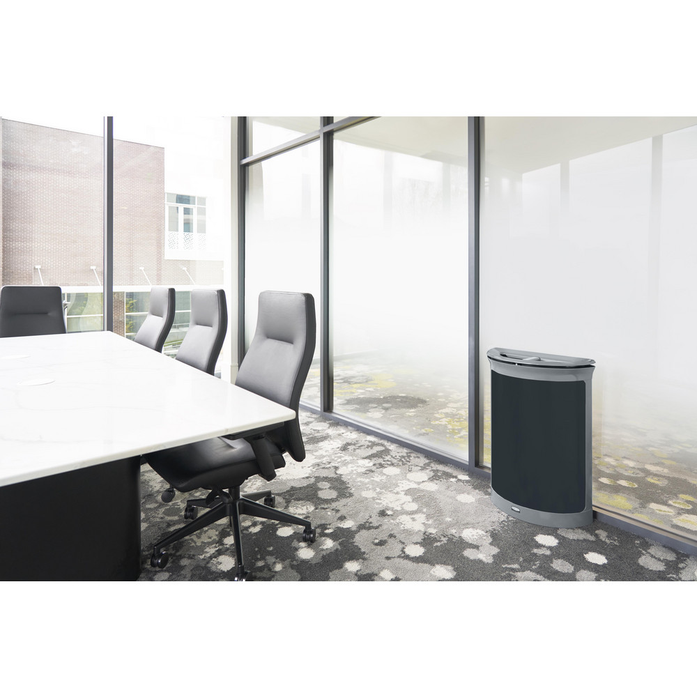 Rubbermaid Trash Cans & Recycling Containers: Product Type: Trash Can; Container Capacity: 11.5 gal; Container Shape: Half-Round - 2172846