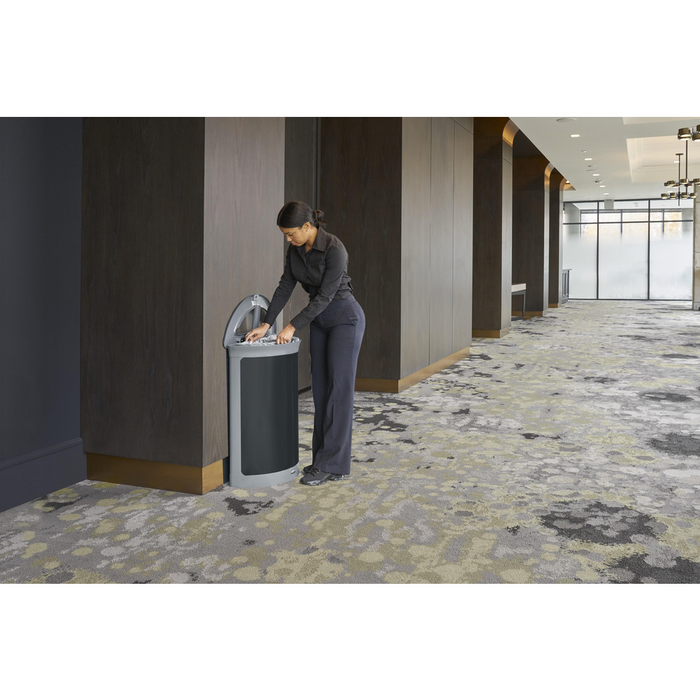 Rubbermaid Trash Cans & Recycling Containers: Product Type: Trash Can; Container Capacity: 11.5 gal; Container Shape: Half-Round - 2172846