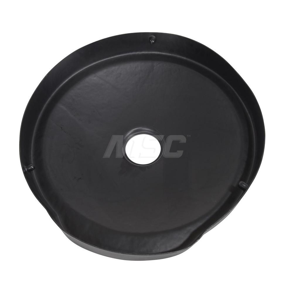 Vestil Trash Can & Recycling Container Lid: Round, For 3.5, 5 & 6 gal Trash Can - DC-P-55-CAN-UF-BK
