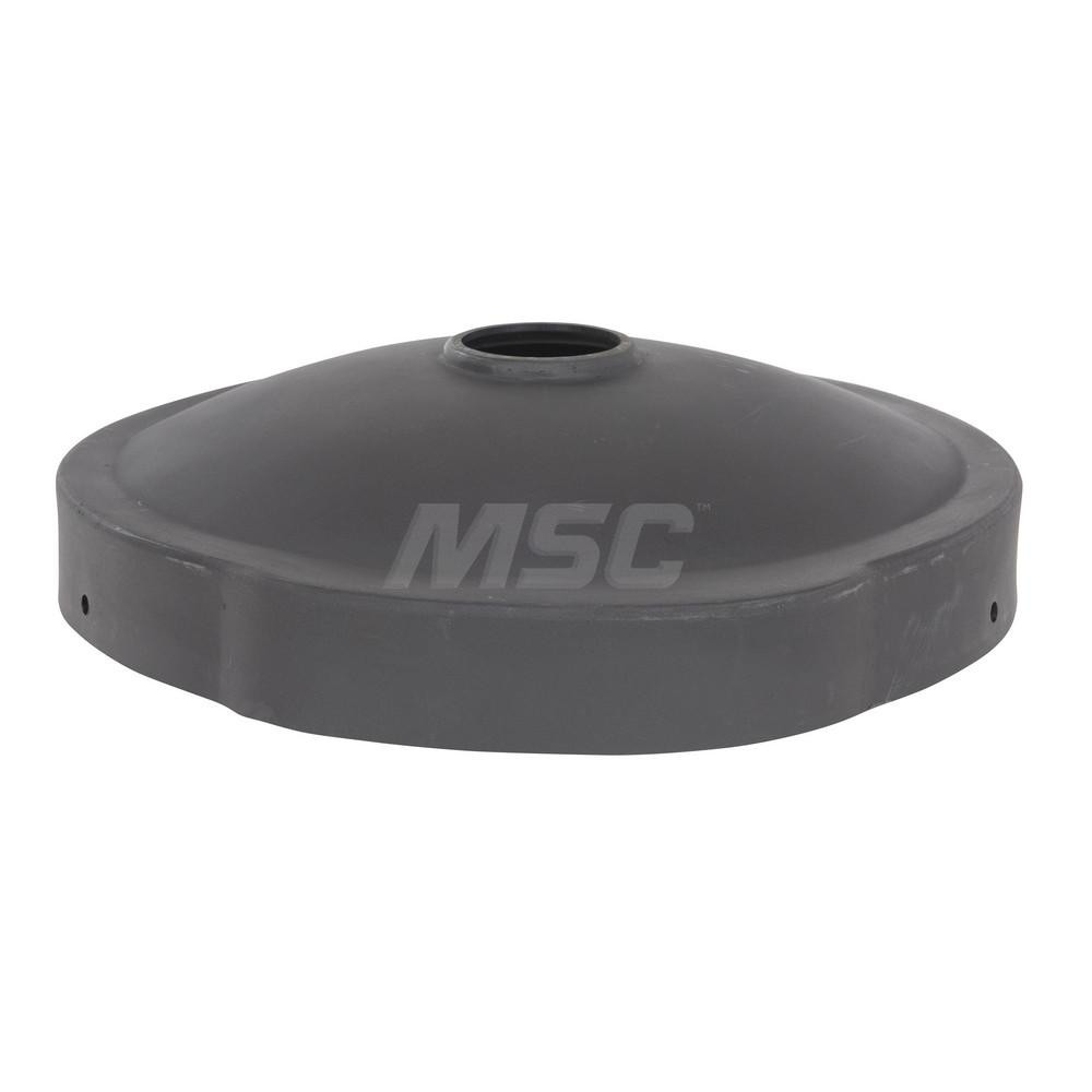 Vestil Trash Can & Recycling Container Lid: Round, For 3.5, 5 & 6 gal Trash Can - DC-P-55-CAN-UF-BK