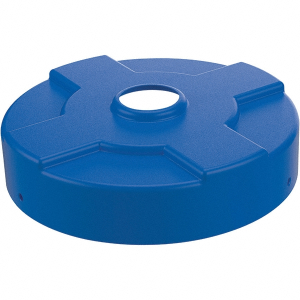 Vestil Trash Can & Recycling Container Lid: Round, For 3.5, 5 & 6 gal Trash Can - DC-P-55-CAN-UF-BK