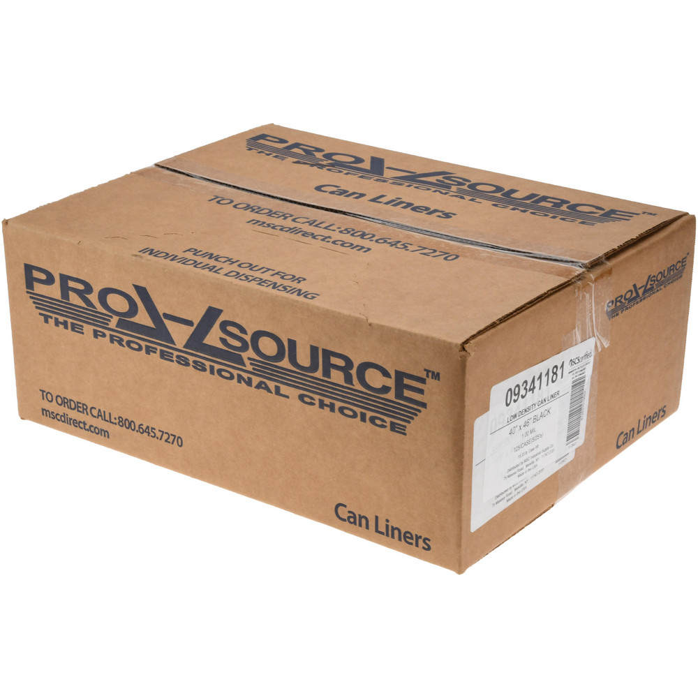PRO-SOURCE Heavy Duty Trash Bags: 45 gal, 1 mil, Pack of 125 - PSRM40461