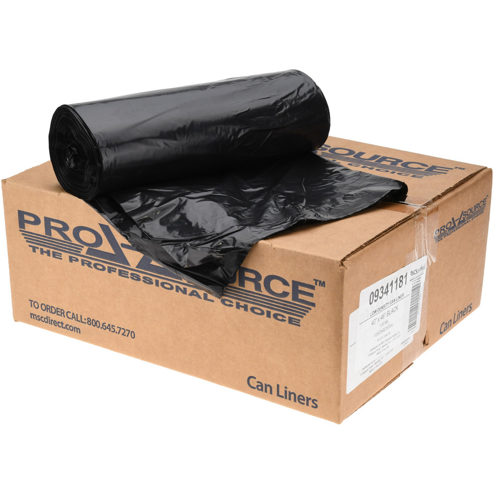 PRO-SOURCE Heavy Duty Trash Bags: 45 gal, 1 mil, Pack of 125 - PSRM40461