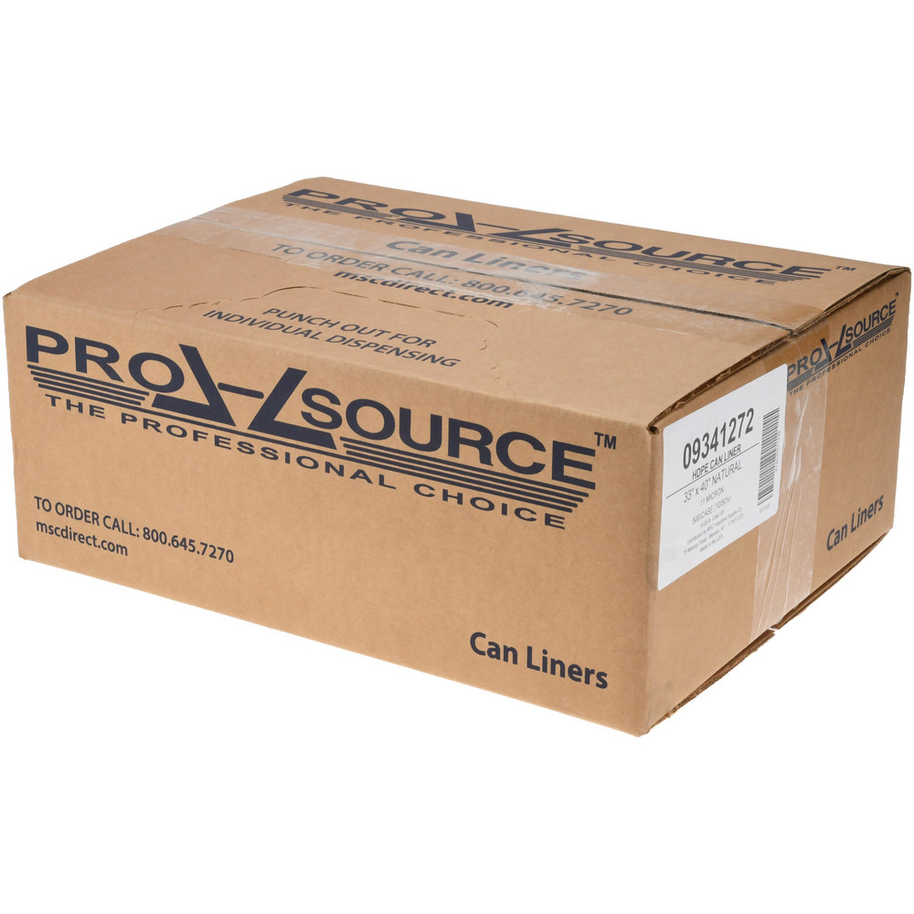 PRO-SOURCE Medium Duty Trash Bags: 60 gal, 0.8 mil, Pack of 100 - PSRC6141HP