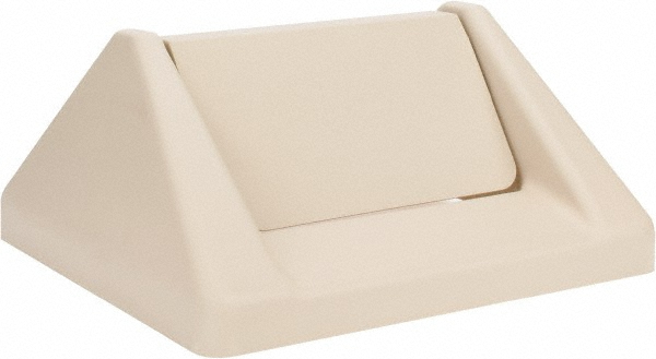 Continental Trash Can & Recycling Container Lid: Square, For 25 & 32 gal Trash Can - 1600 BEIGE