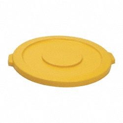 Rubbermaid Round Lid for Use with 32 Gal Round Trash Cans - FG263100YELOLD