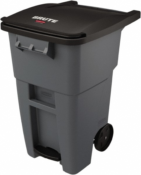 Rubbermaid Defenders Biohazard Steel Trash Can, Step-On, 6.5 Gal, Sky White - FGST12EPLWH