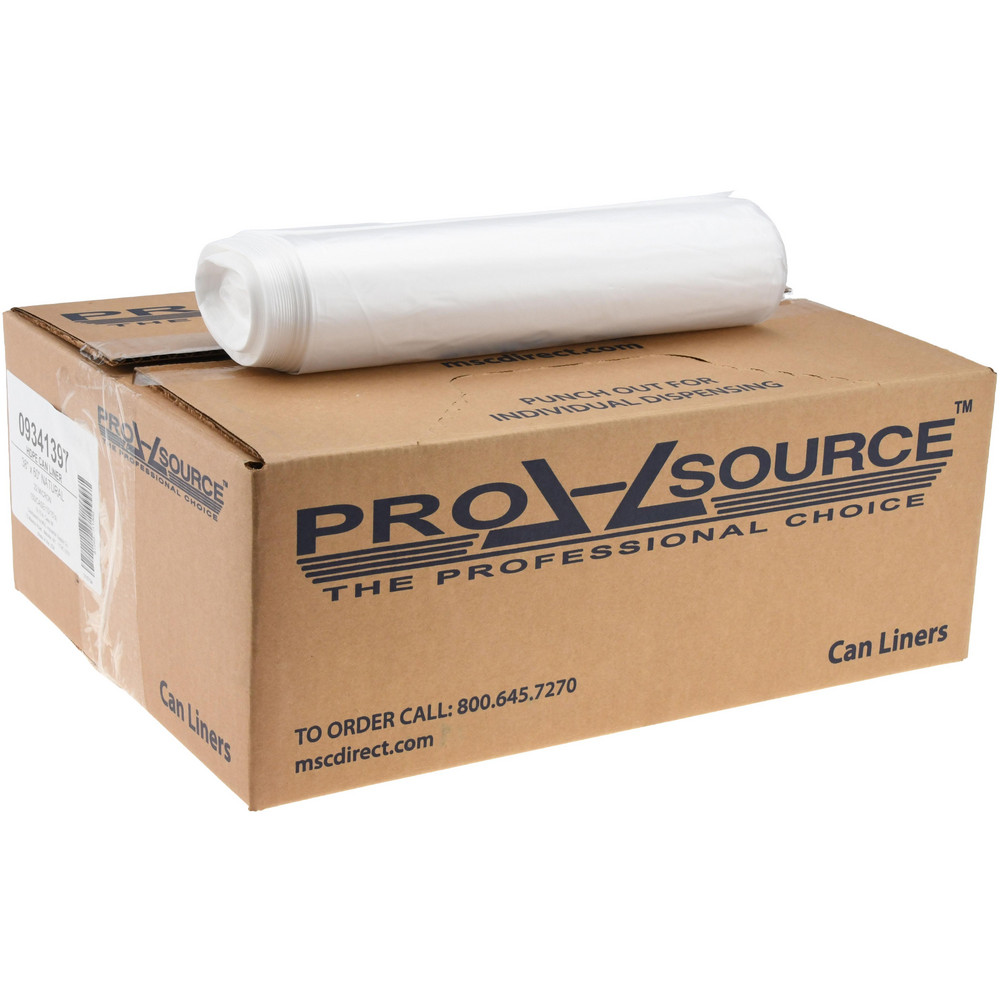 PRO-SOURCE Medium Duty Trash Bags: 60 gal, 0.8 mil, Pack of 100 - PSRB6141HP