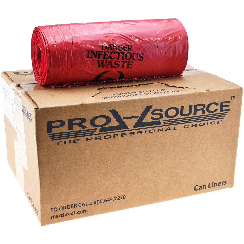 PRO-SOURCE Pack of (500) 10 Gal Capacity, Red, Hazardous Waste Bags - PSIW2424