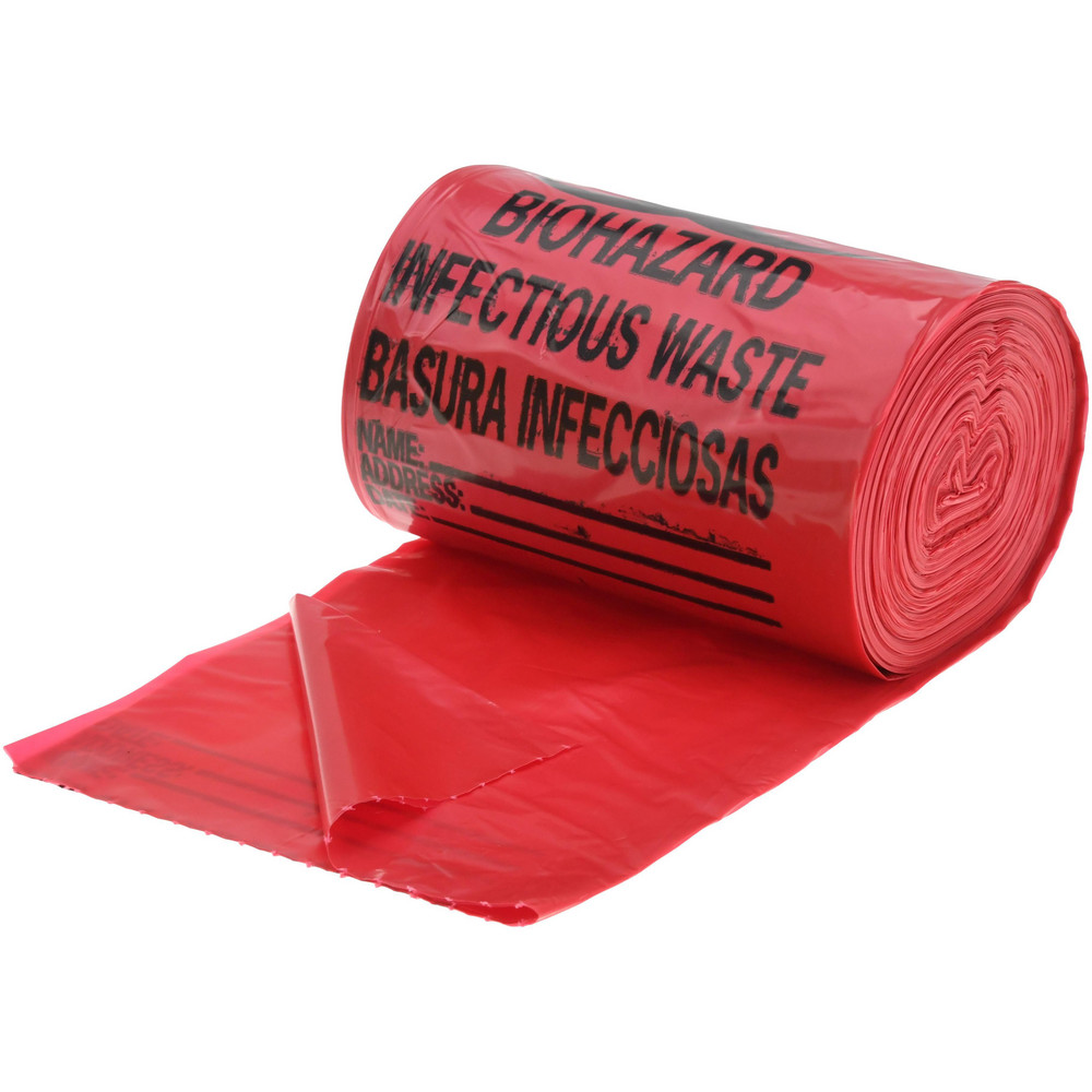PRO-SOURCE Pack of (500) 10 Gal Capacity, Red, Hazardous Waste Bags - PSIW2424