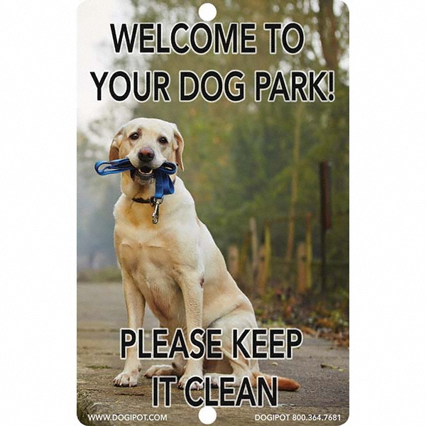 DOGIPOT Pet Waste Station Accessories: Pet Waste Transmits Disease, Please Keep This Area Clean, Leash And Clean Up After Pet, 18 - 1203-BLACK