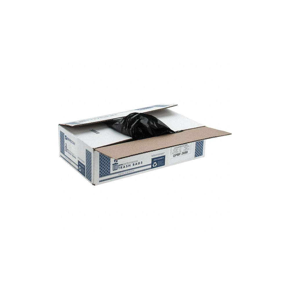 AbilityOne Medium Duty Trash Bags: 57 gal, 1 mil, Pack of 100 - 8105011839764
