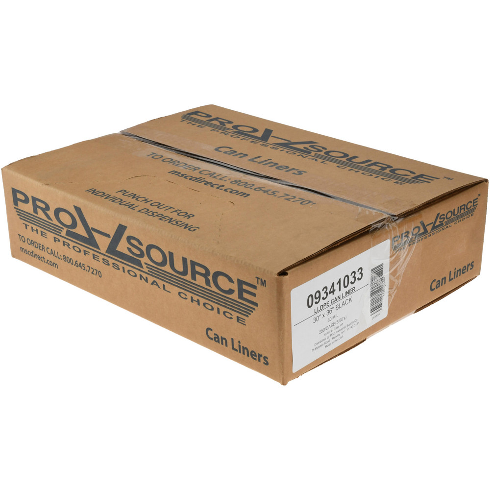PRO-SOURCE Medium Duty Trash Bags: 30 gal, 0.6 mil, Pack of 250 - PSRB30366