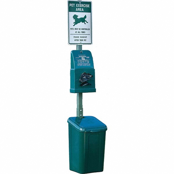 DOGIPOT Pet Waste Stations: Polyethylene, Rectangle, Installation Instructions and Mounting Hardware, 4' - 8' - 1010