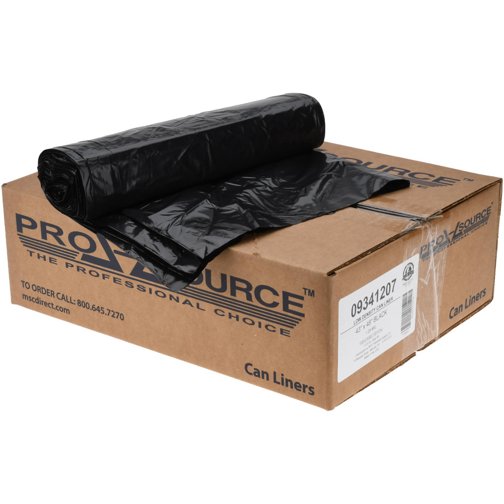 PRO-SOURCE Medium Duty Trash Bags: 56 gal, 0.8 mil, Pack of 100 - PSRC4741HP