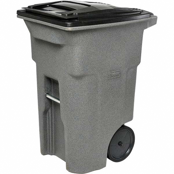 Toter Decorative Outdoor Waste Receptacle: 60 gal, Square, Gray - 860GB-35865