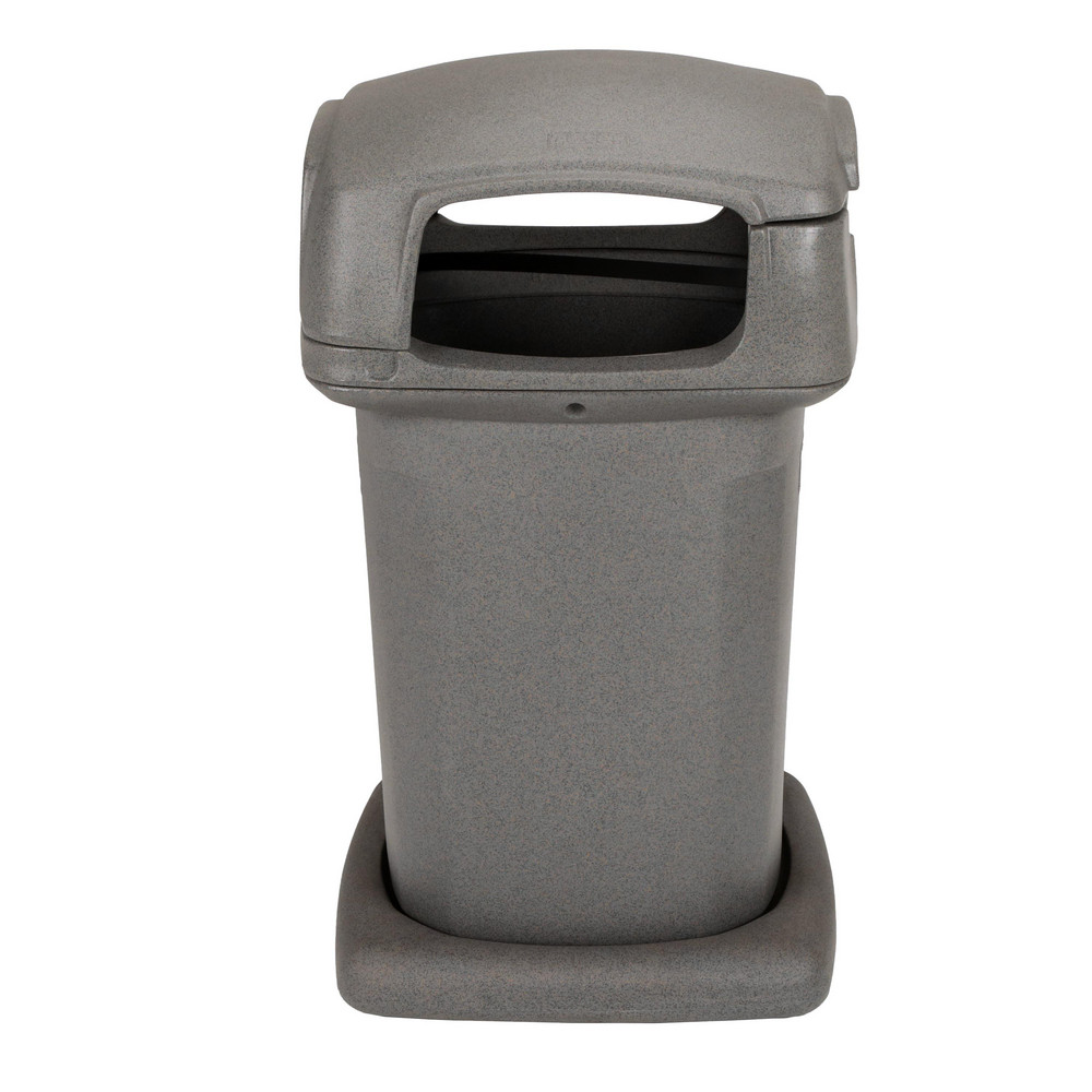 Toter Decorative Outdoor Waste Receptacle: 60 gal, Square, Gray - 860GB-35865