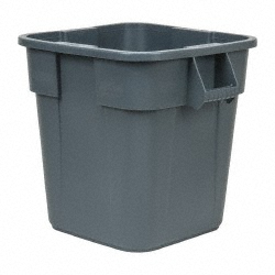 Toter Decorative Outdoor Waste Receptacle: 60 gal, Square, Gray - 860GB-35865