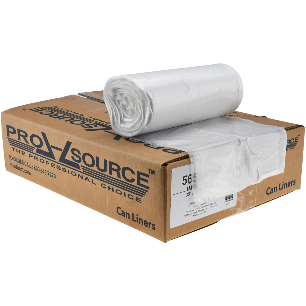 PRO-SOURCE Medium Duty Trash Bags: 30 gal, 0.6 mil, Pack of 250 - PSRC30366