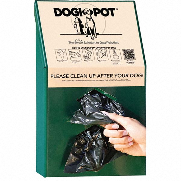 DOGIPOT Pet Waste Stations: Poly, Rectangle, 400 Bags, 50 Liner Bags, 4' - 8' - 1005MCH-2