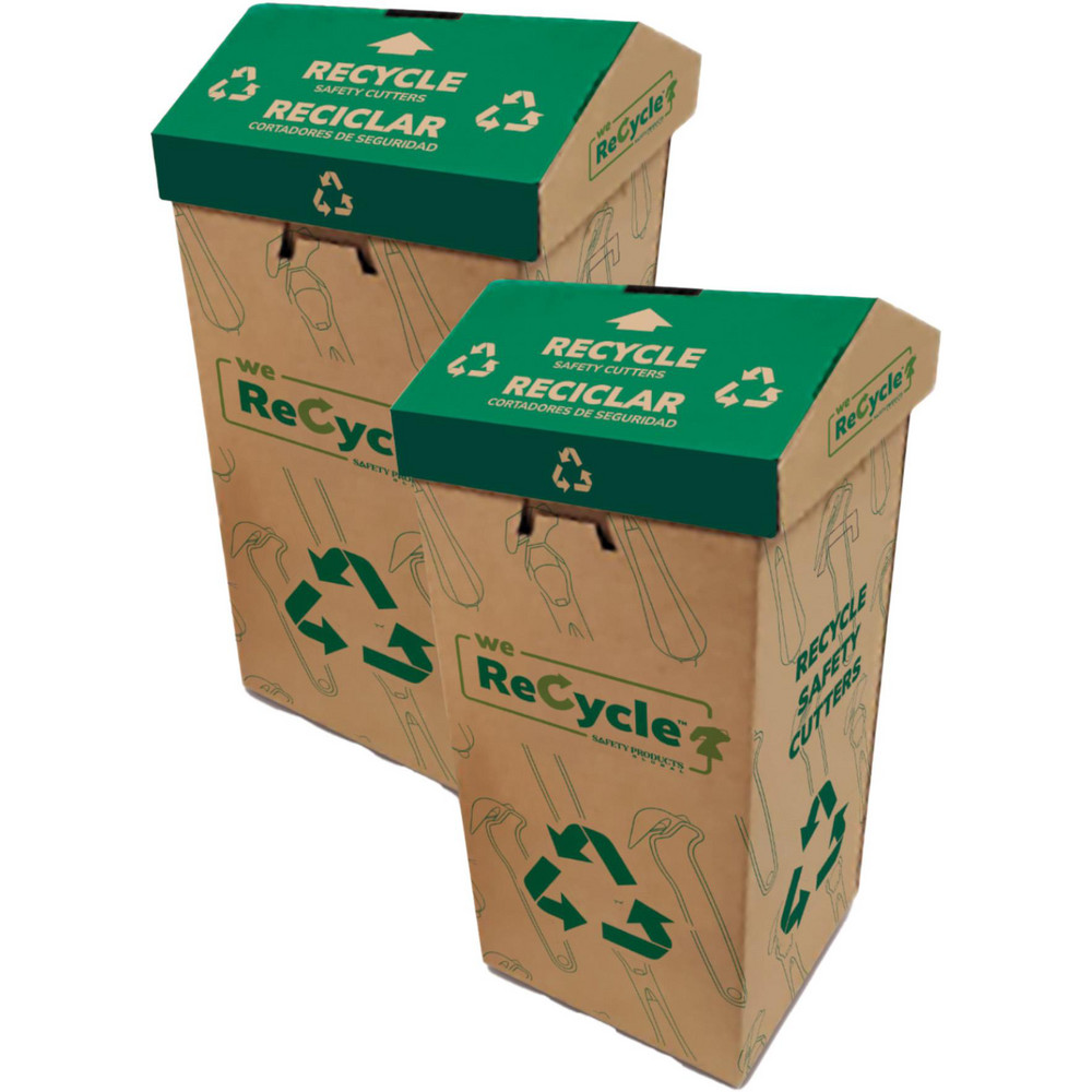 Klever Innovations Trash Cans & Recycling Containers: Product Type: Recycling Container; Type: Recycle Container, Recycling Kit; Container Capacity: 14 Gallon - Inner Shipping Bag Holds Approx. 600 Safety Cutters; Container Shape: Rectangle - A48003-0