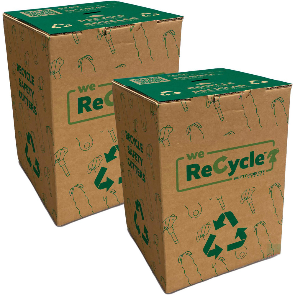 Klever Innovations Trash Cans & Recycling Containers: Product Type: Recycling Container; Type: Recycle Container, Recycling Kit; Container Capacity: 14 Gallon - Inner Shipping Bag Holds Approx. 600 Safety Cutters; Container Shape: Rectangle - A48003-0