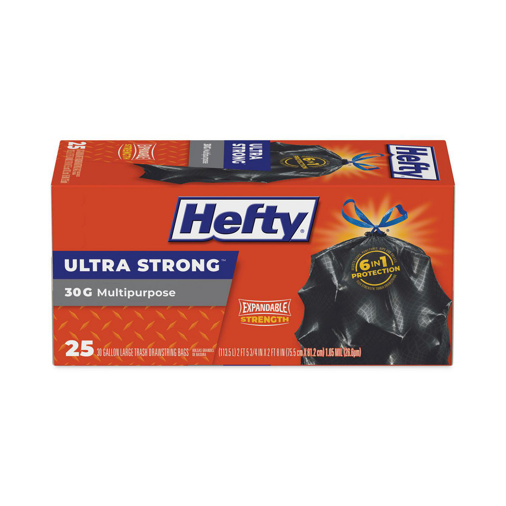 Hefty Hefty® Ultra Strong Drawstring Trash Bags: 30 gal, 1.05 mil, Pack of 150 - RFPE80627