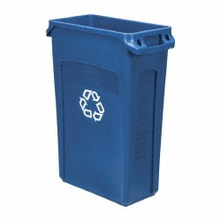 Rubbermaid Trash Can & Recycling Container Lid: Rectangle, For 23 gal Recycle Container - 1788372
