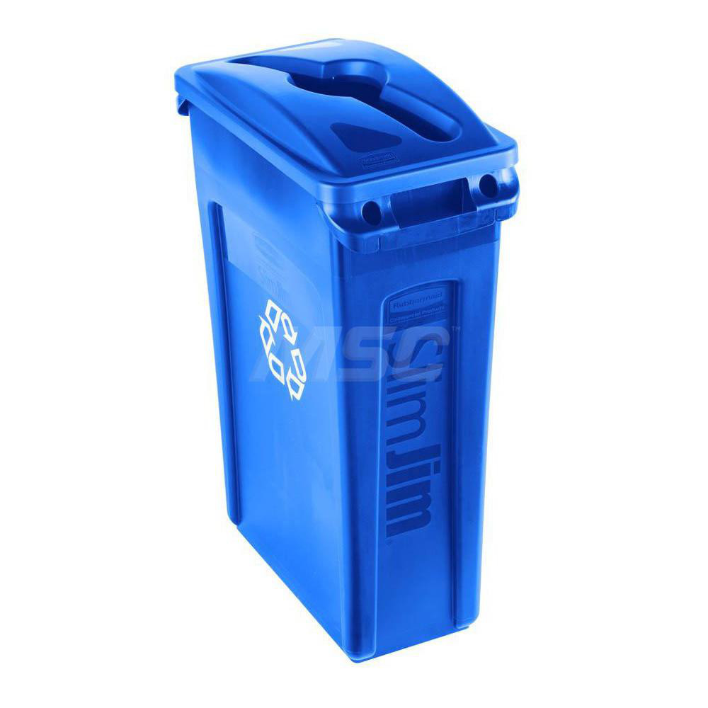 Rubbermaid Trash Can & Recycling Container Lid: Rectangle, For 23 gal Recycle Container - 1788372