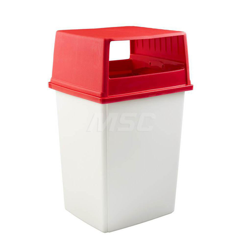 Rubbermaid Trash Can & Recycling Container Lid: Rectangle, For 56 gal Trash Can - FG256V00RED