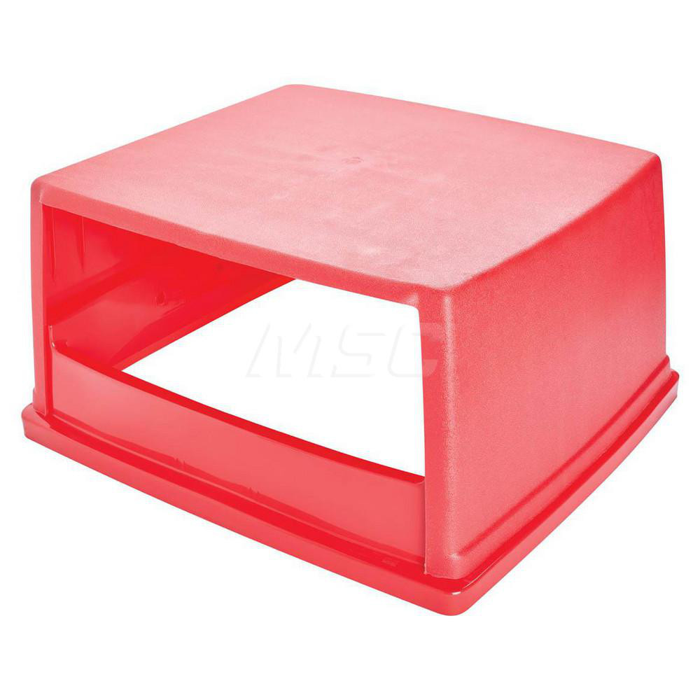 Rubbermaid Trash Can & Recycling Container Lid: Rectangle, For 56 gal Trash Can - FG256V00RED