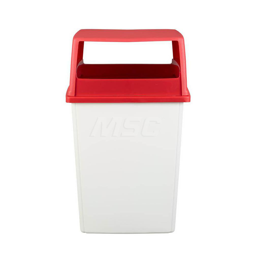 Rubbermaid Trash Can & Recycling Container Lid: Rectangle, For 56 gal Trash Can - FG256V00RED