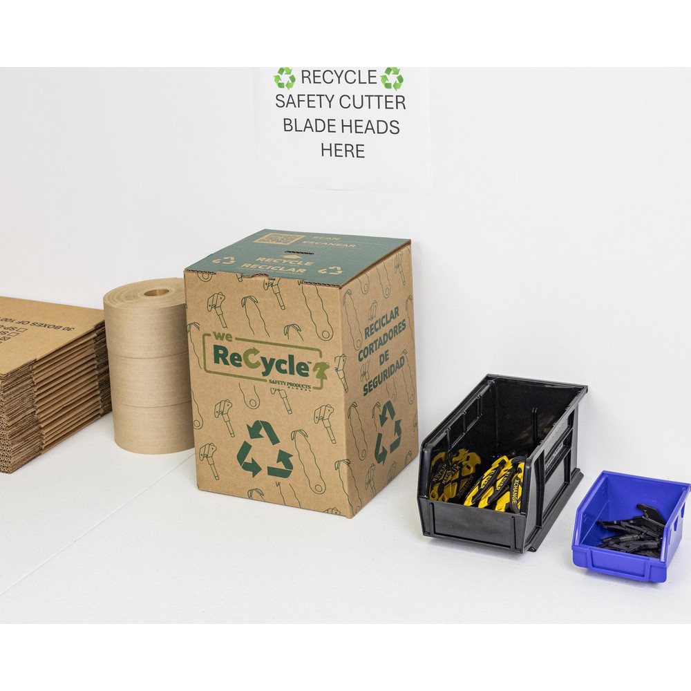 Klever Innovations Trash Cans & Recycling Containers: Product Type: Recycling Container; Type: XChange Replacement Head & Kutter Box, Recycling Kit, Recycle Box, Small Tabletop Collection Box; Container Capacity: Stores up to 500 Kutters or 1000 Blade Heads; Container Shape: Rectangle - A48004-0
