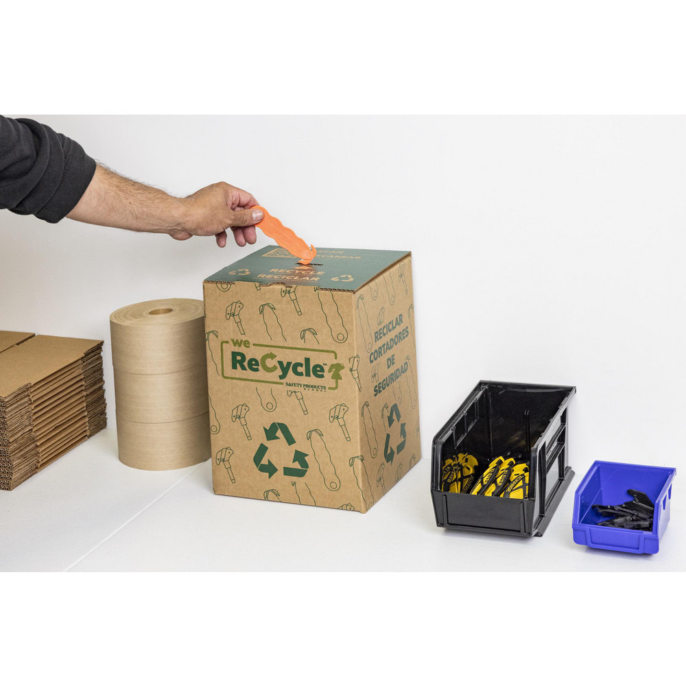 Klever Innovations Trash Cans & Recycling Containers: Product Type: Recycling Container; Type: XChange Replacement Head & Kutter Box, Recycling Kit, Recycle Box, Small Tabletop Collection Box; Container Capacity: Stores up to 500 Kutters or 1000 Blade Heads; Container Shape: Rectangle - A48004-0