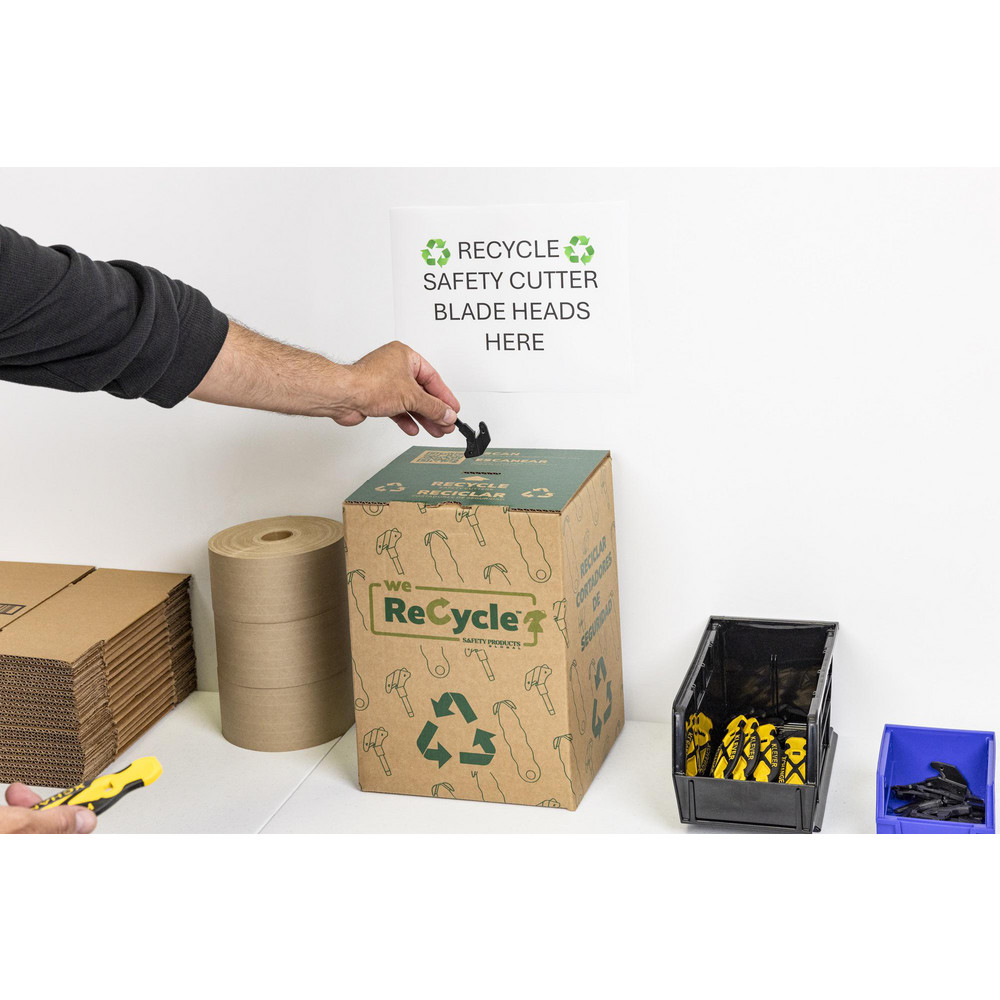 Klever Innovations Trash Cans & Recycling Containers: Product Type: Recycling Container; Type: XChange Replacement Head & Kutter Box, Recycling Kit, Recycle Box, Small Tabletop Collection Box; Container Capacity: Stores up to 500 Kutters or 1000 Blade Heads; Container Shape: Rectangle - A48004-0