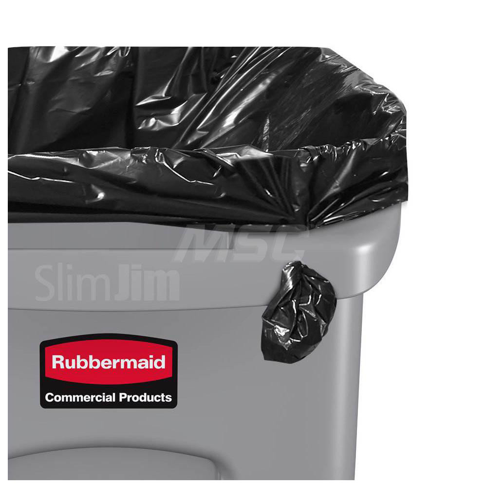 Rubbermaid Trash Can: 23 gal, Rectangle, Green - 1956186